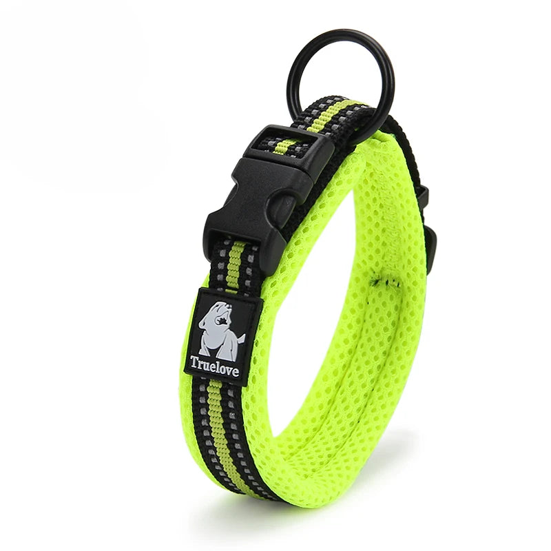 Dog Walking Collar Comfort Padded with Buckle Nylon Traveling Collar Tactical Dog Supplies 11 Colors Size XXS-XXXL