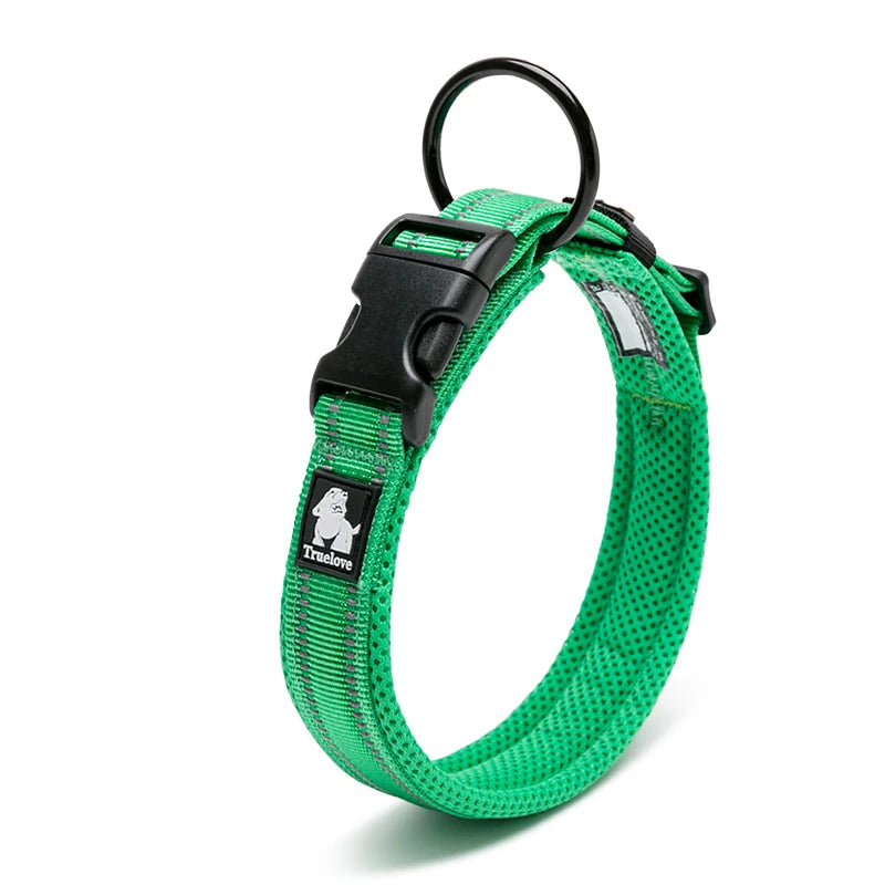 Dog Walking Collar Comfort Padded with Buckle Nylon Traveling Collar Tactical Dog Supplies 11 Colors Size XXS-XXXL