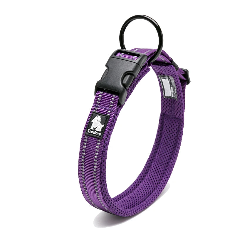 Dog Walking Collar Comfort Padded with Buckle Nylon Traveling Collar Tactical Dog Supplies 11 Colors Size XXS-XXXL