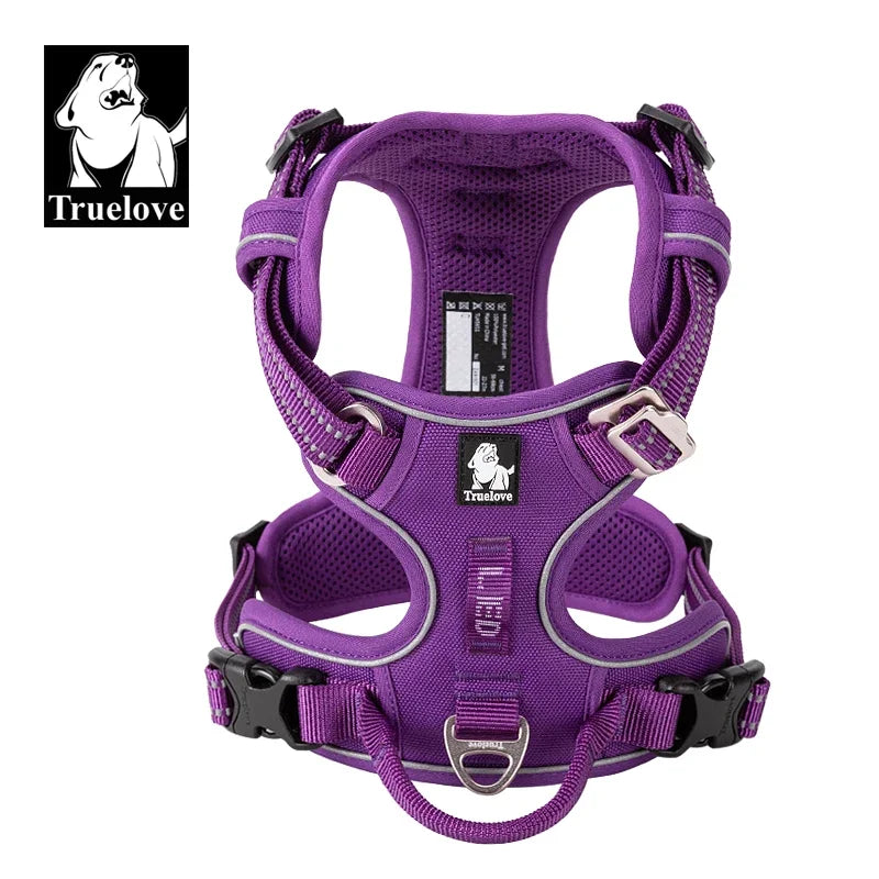 Pet Reflective Nylon Dog Harness No Pull Adjustable Medium Large Naughty Dog Vest Safety Vehicular Lead Walking Running