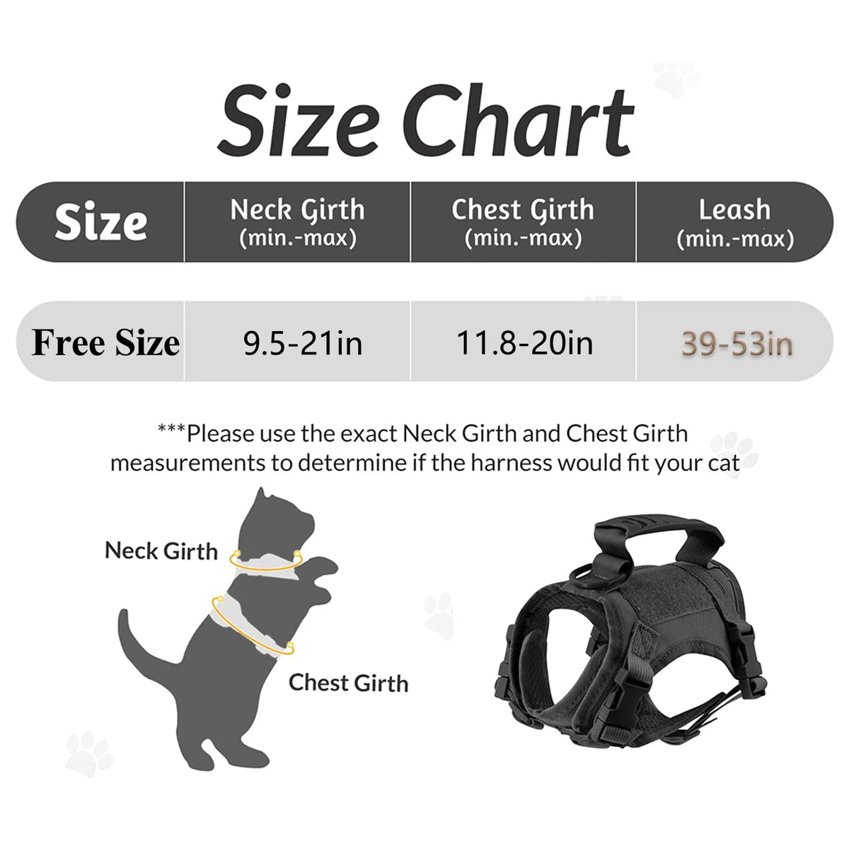 Tactical Cat or 
Puppy Harness Leash Set For Small Dogs Adjustable Cat Harnesses Vest For Training Walking Military Cats Dog Accessories