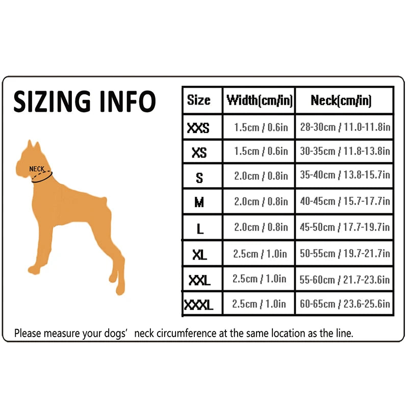 Dog Walking Collar Comfort Padded with Buckle Nylon Traveling Collar Tactical Dog Supplies 11 Colors Size XXS-XXXL